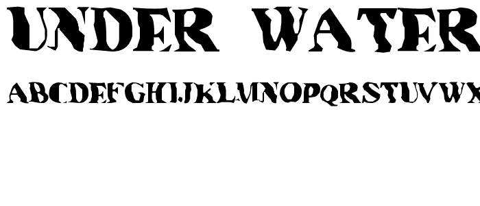 Under water font